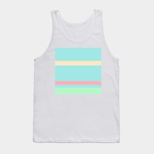 An uncommon recipe of Light Pink, Robin'S Egg Blue, Light Mint and Bisque stripes. Tank Top